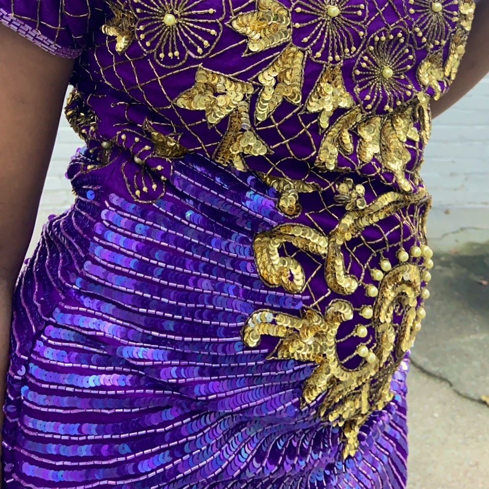 Vintage Sequin Cutout Dress - Picture 4 of 5